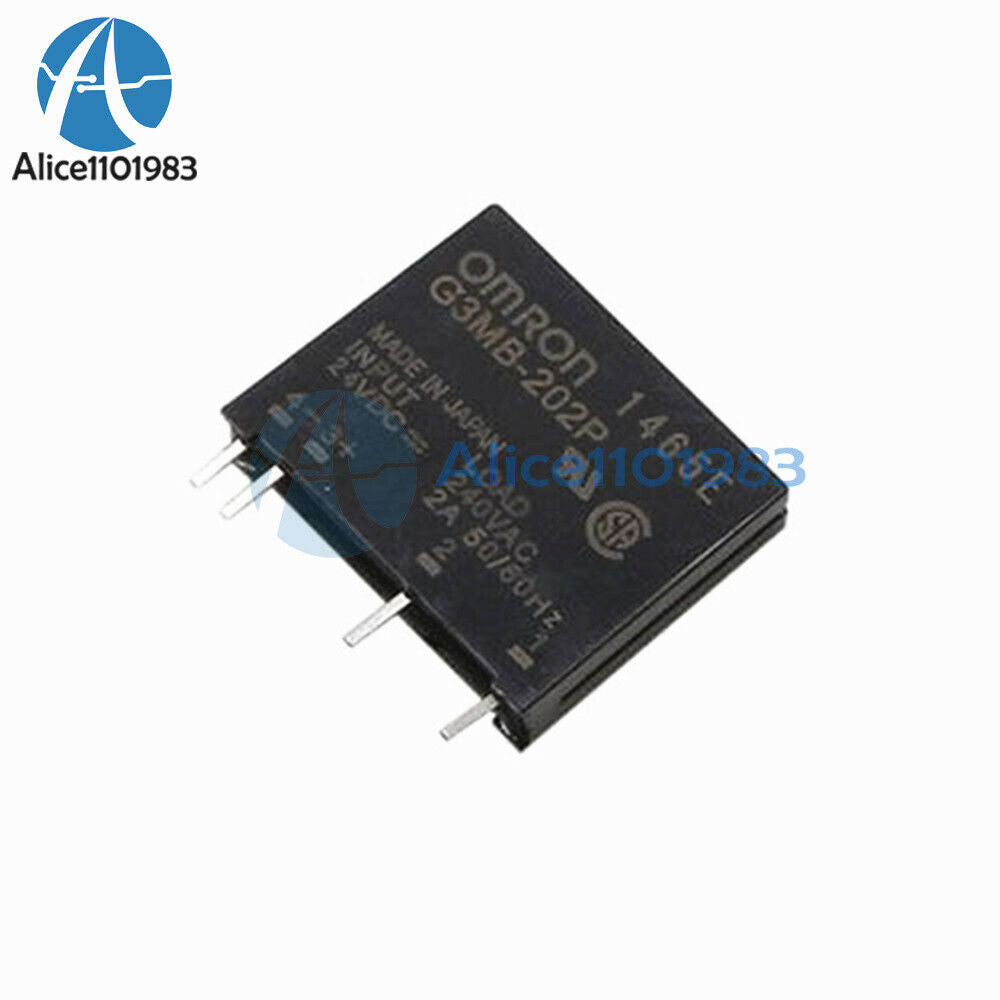 5PCS G3MB-202P-24V DC-AC PCB SSR In 24V 2A Out 240V Solid State Relay Module