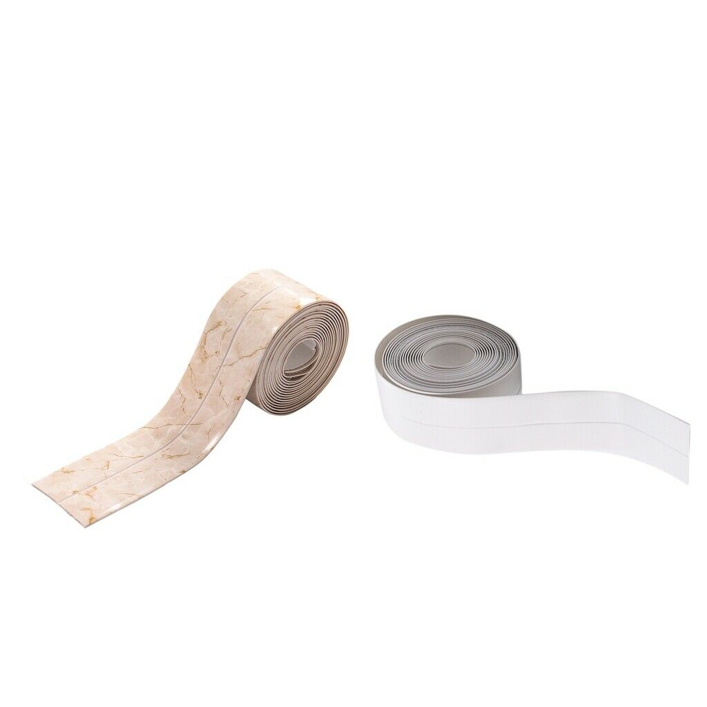 2x 3.2 M Silicone Seal Sealing Strip Tape For Kitchen Shower Door Self-adhesive