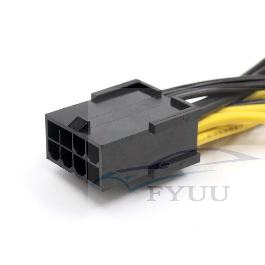 10 pack PCIE 12v 8 pin to Dual 6+2 pin PCI-E Power Cable Splitter 18AWG