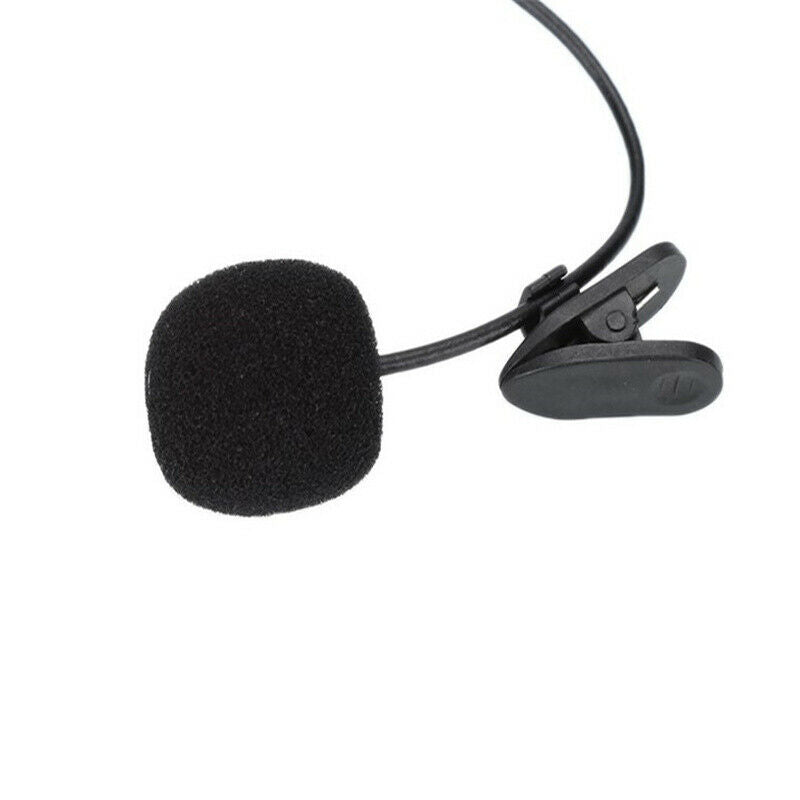 3.5mm Clip On Coat Lapel Microphone Hands Free Wired Condenser Mini Mic NewBDAU