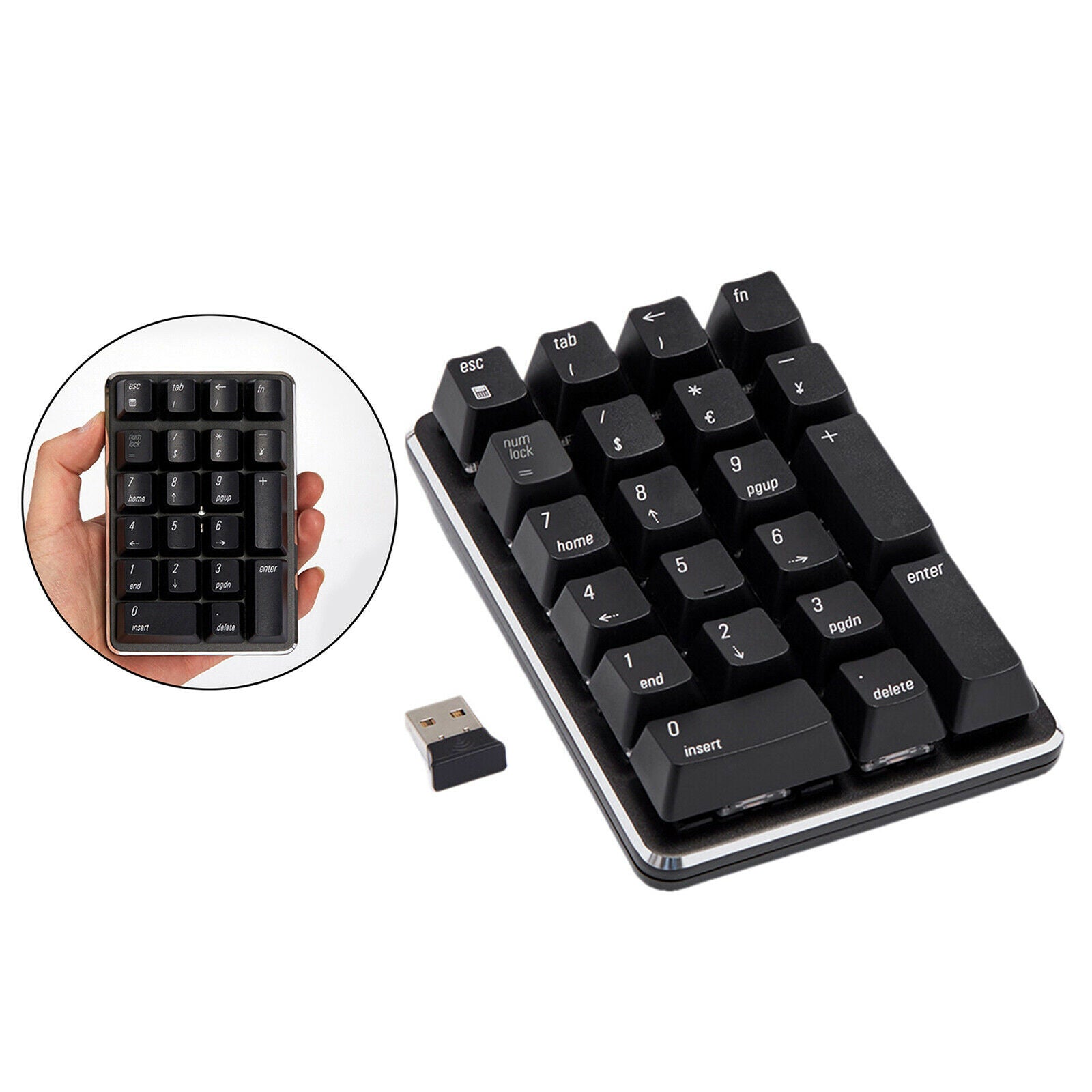 Compact 2.4G Wireless Mechanical Numeric Keypad Numpad Gaming Keyboard