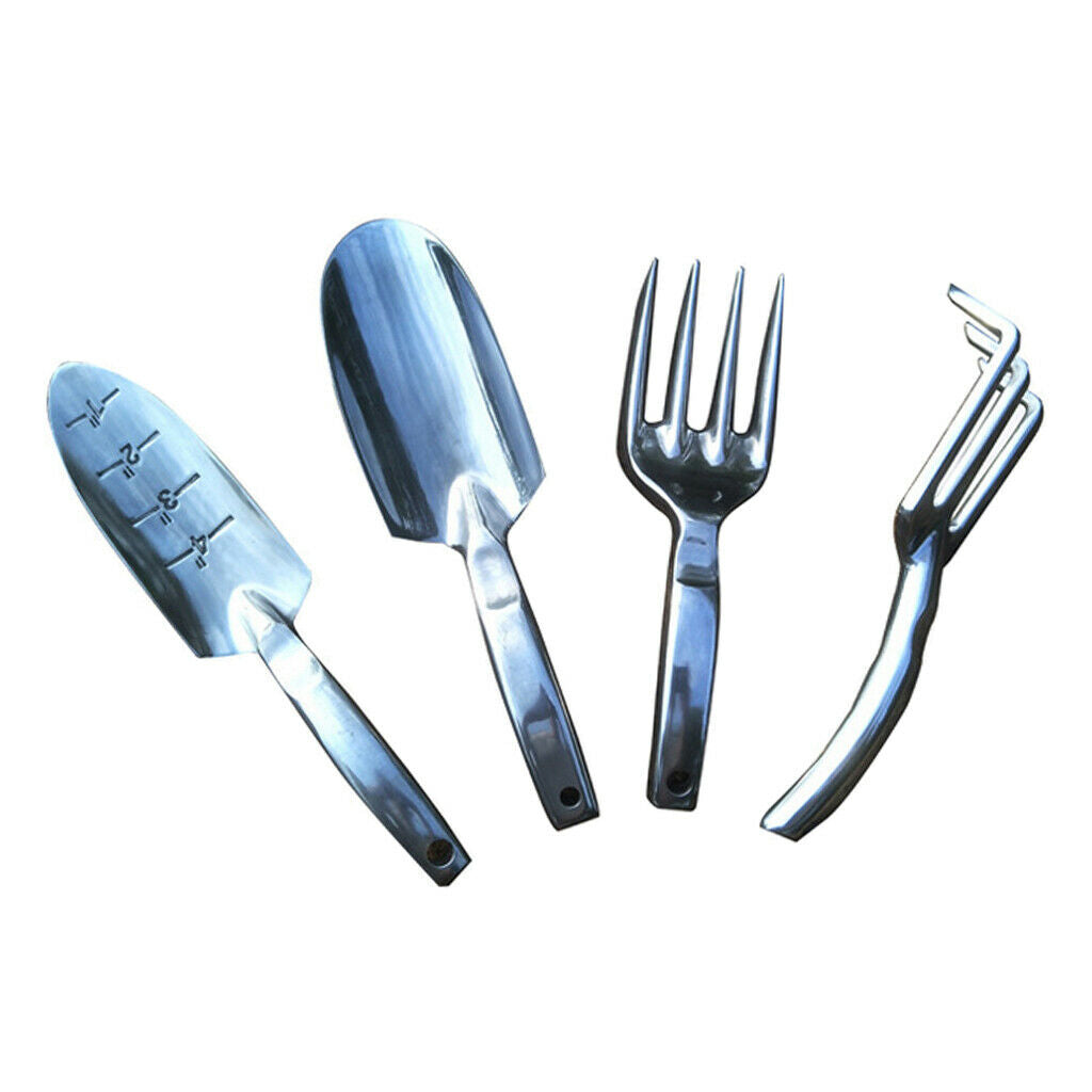 4pcs Garden Fork Hand Tool Cultivator Hand Rake for Weeding & Loosening Soil