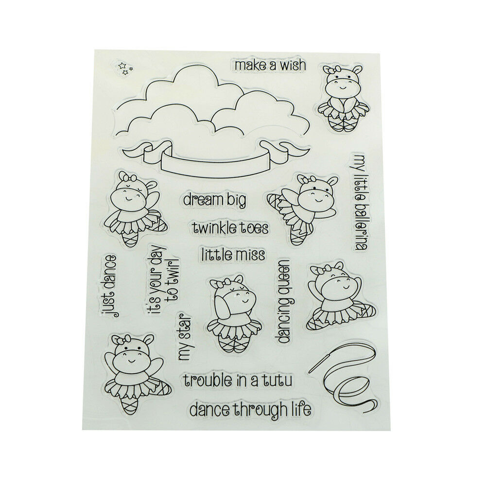 Dancing cow Clear Silicone Stamp/Seal for DIY Scrapbooking/photo Album Dec.l8