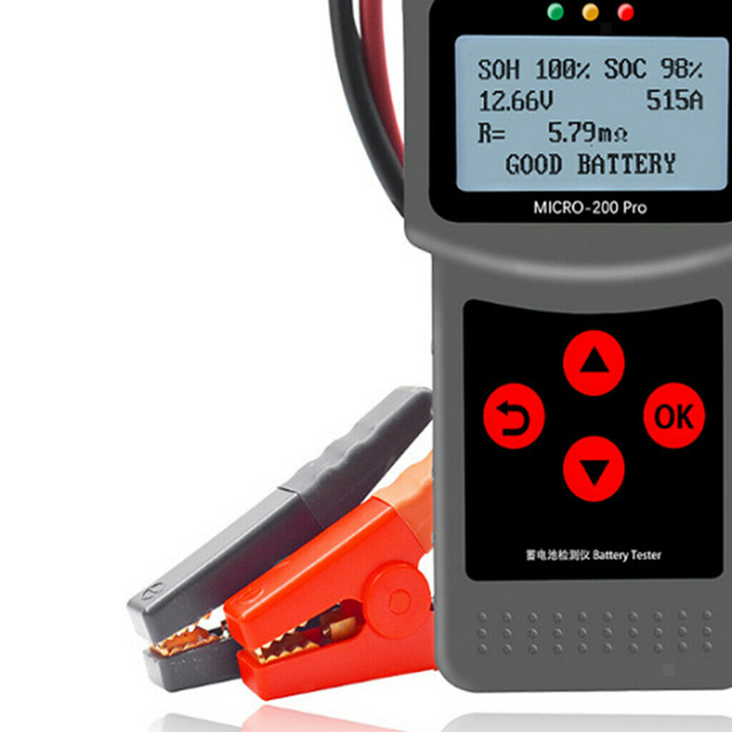 12V 24V Battery Tester 40-2000CCA Quick Charging Practical Easy Use 147x65mm