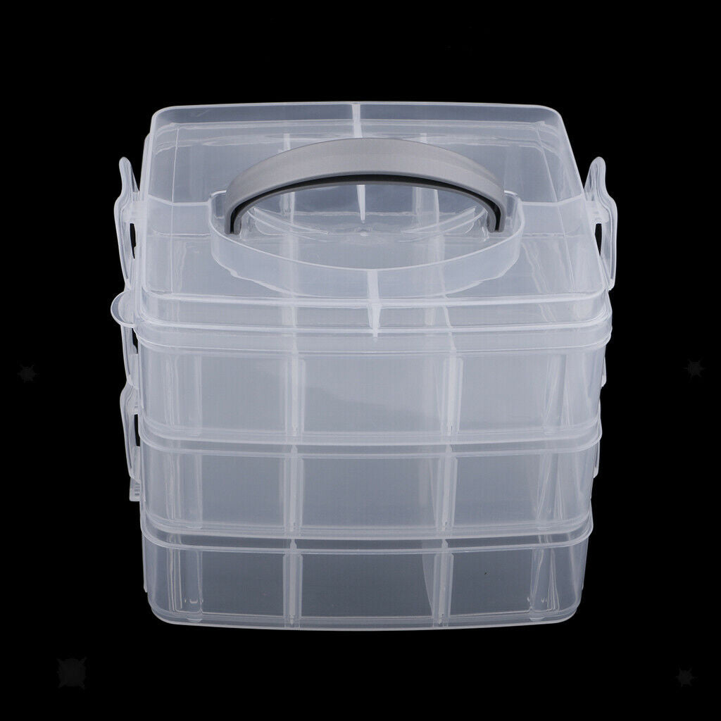 Plastic Jewelry Tool Box Storage Buttons Holder Beads Box