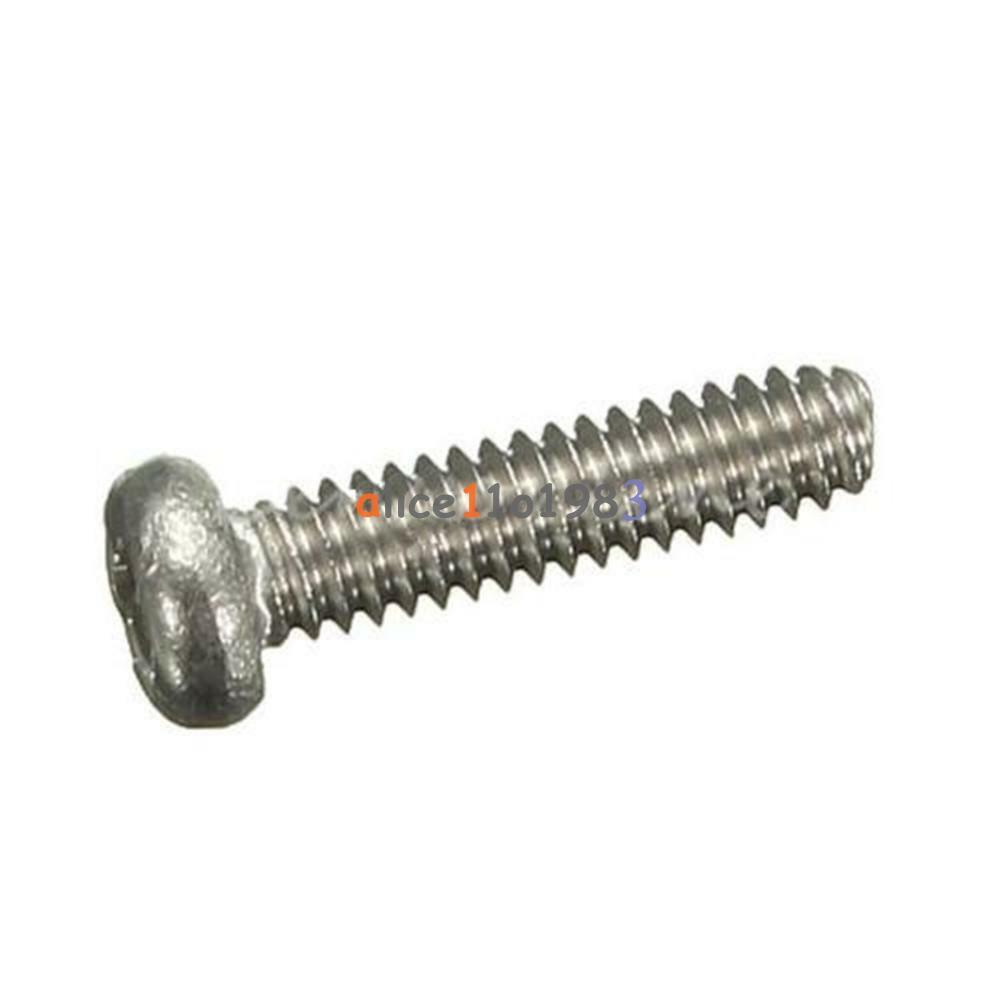 50PCS M2X6mm Screws Stainless Steel Round Head Plain End Metric Machine
