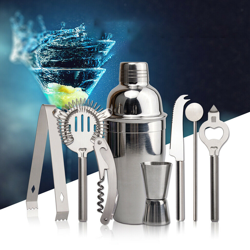 10/Set Professional Premium 304 Stainless Steel Cocktail Shaker Set Ice Tongs