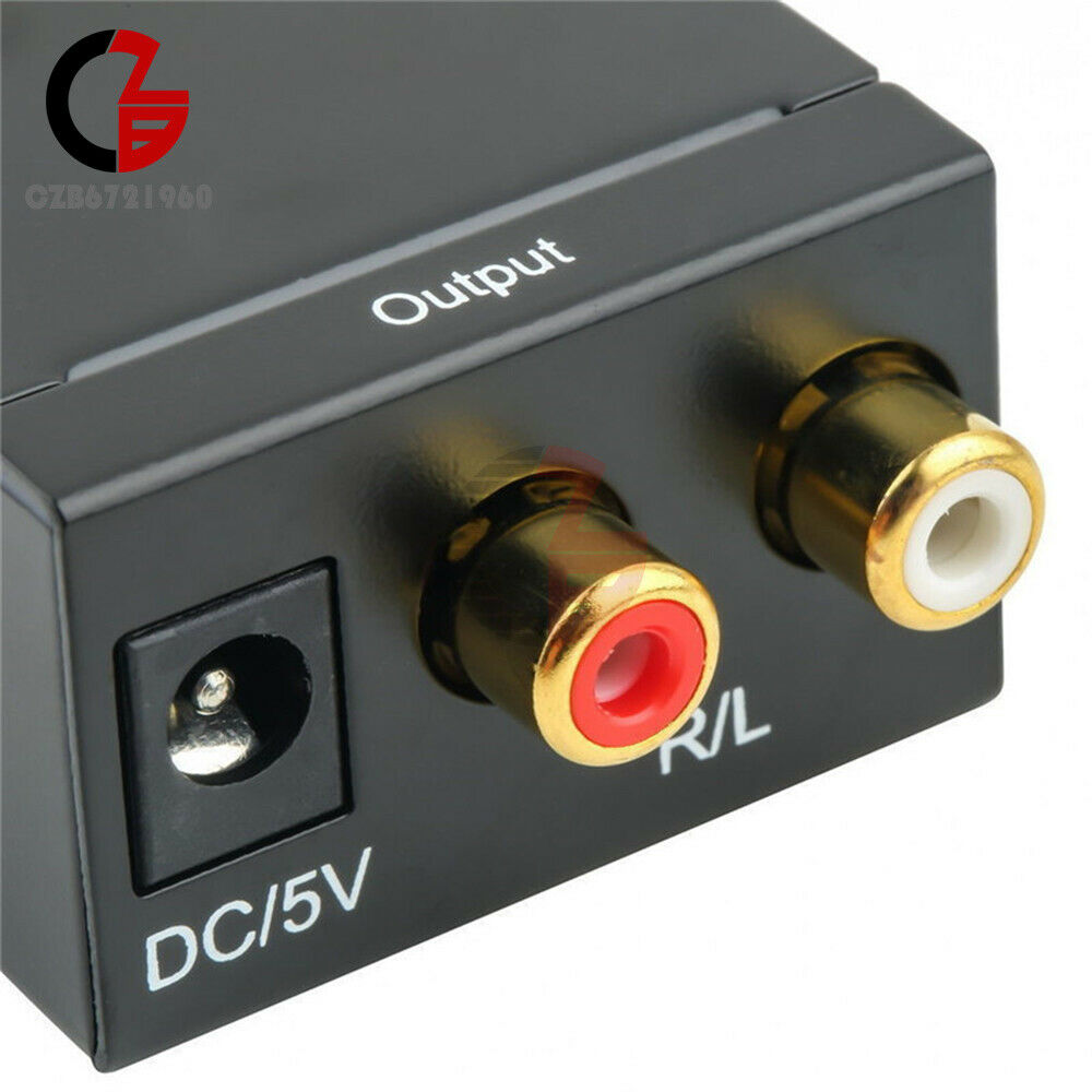 3.5mm Optical Coaxial Toslink Digital to Analog Audio Converter Adapter RCA L/R