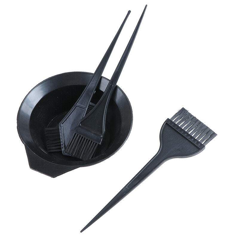 4Pcs Hair Color Dye Bowl Comb Brushes Tool Kit Set Tint Coloring Dye Bowl.l8