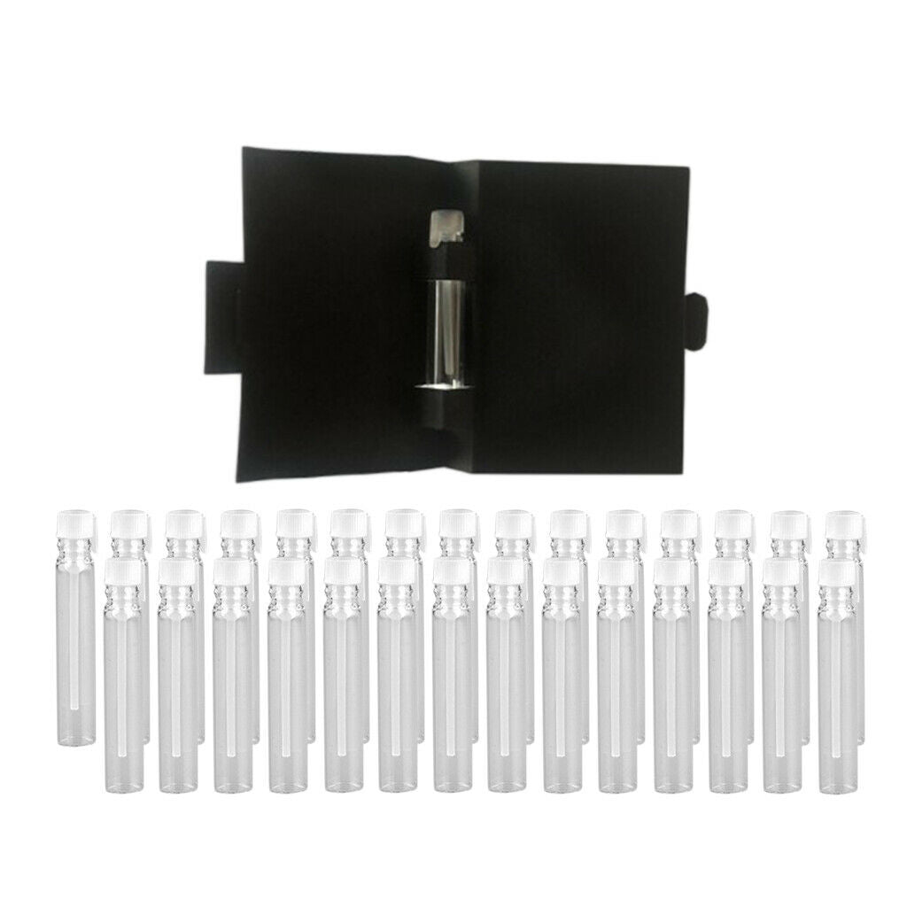 30 Pieces Empty Clear Perfume Sample Dropper Bottles Refillable Oils Vials