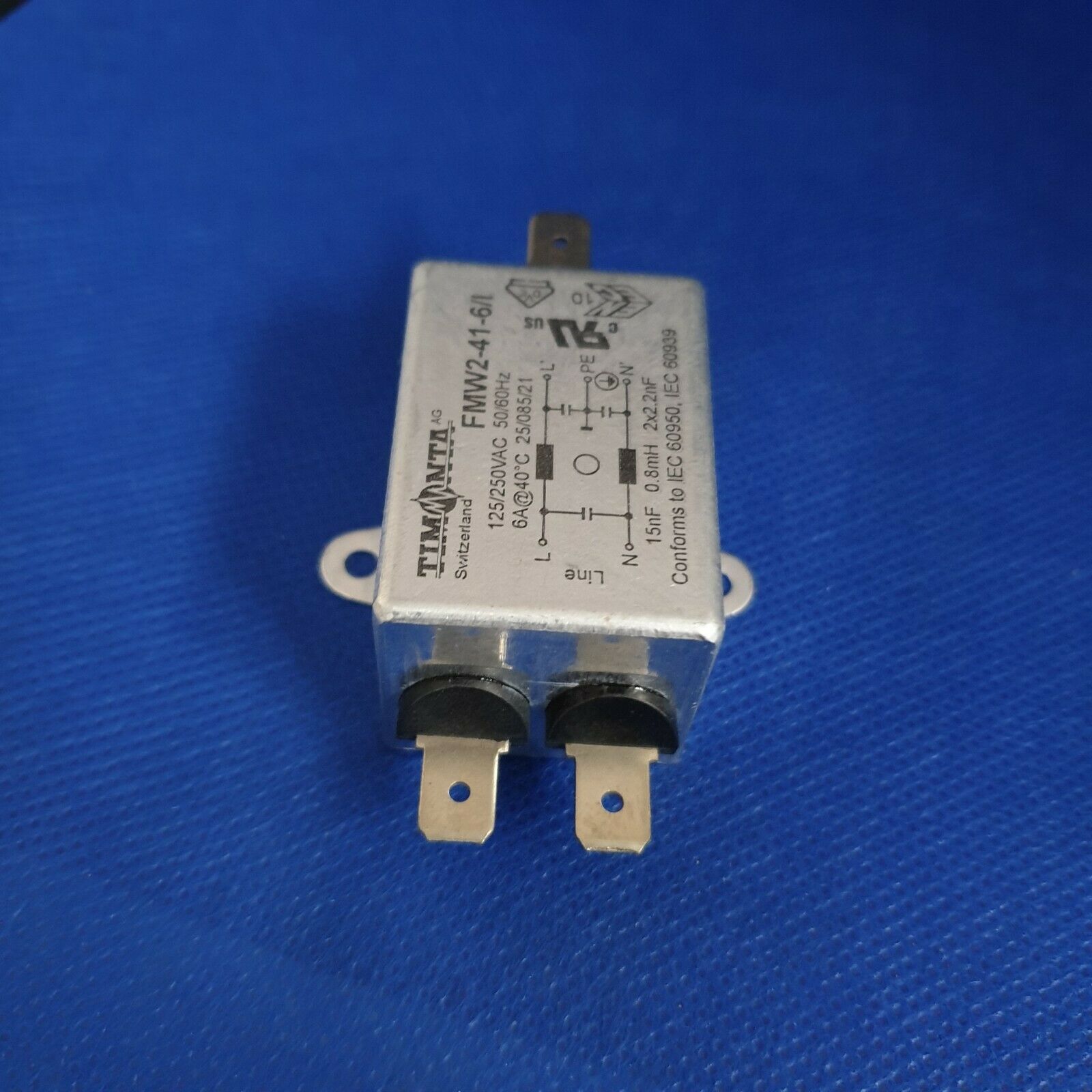 1pc NEW Timonta Switzerland FMW2-41-6/I EMC Supression 250VAC 6 AMP Line Filter!