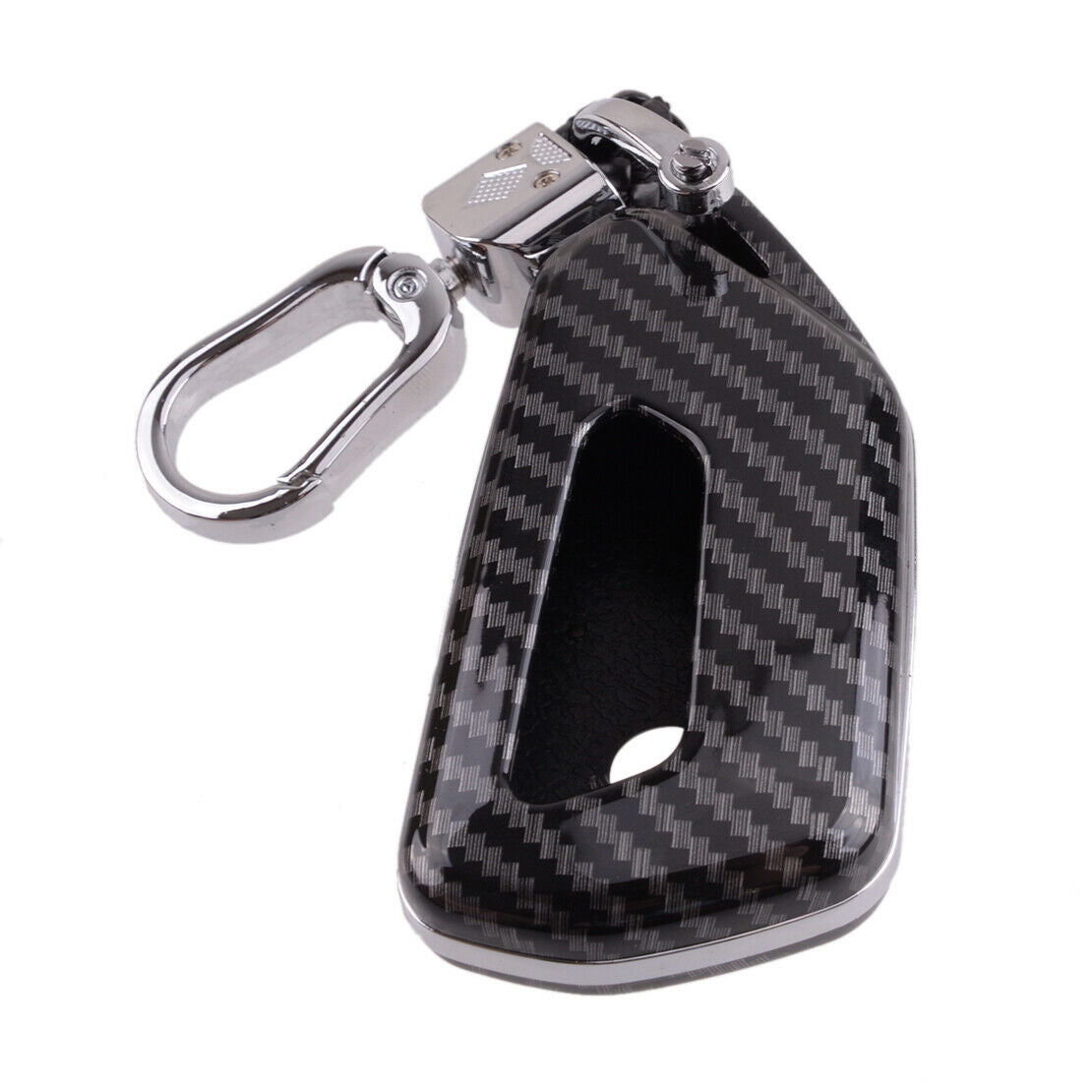 Carbon Fiber Style Key Fob Case Cover Key Chain Fit for VW Golf MK8 2020-2021
