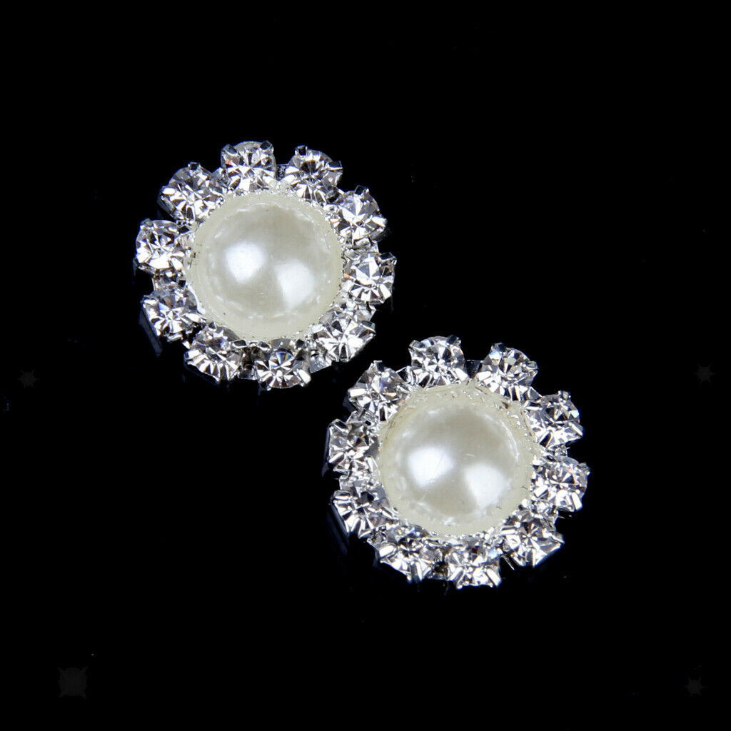 100x Crystal Button Flatback Button DIY Jewelry Ornament Garment Decor