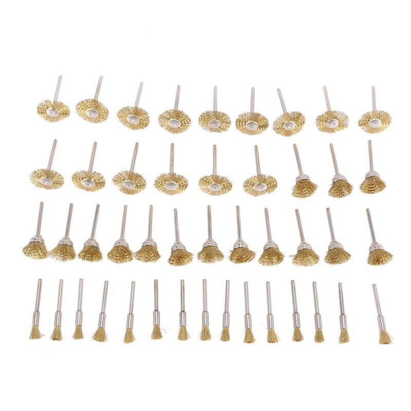 45 PC Brass Wire Wheel Brushes Wire Brushes Set for Accessories Rotary Tools PJ9
