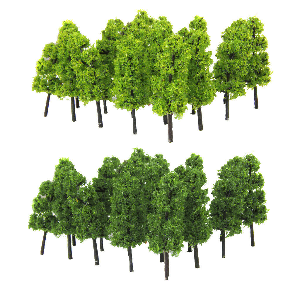 80x Plastic Mini Trees for Train Park Architecture Landscape 1:150 1:200