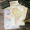 12x Retro Nautical Map Paper Pad Scrapbooking Card Album Background Decor Craft