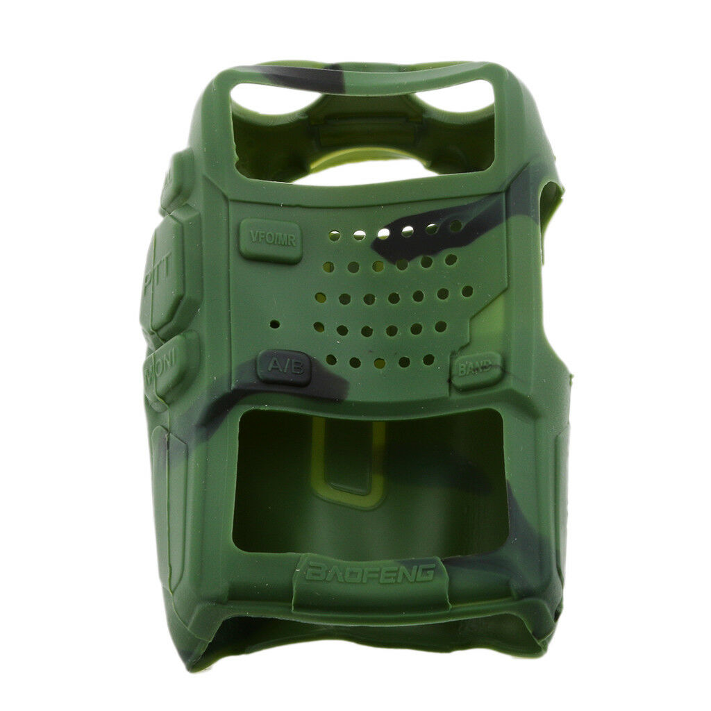 Silicone Walkie Talkie Radio Case Pouch for Bao feng BF-UV5R TYTF8 Camo