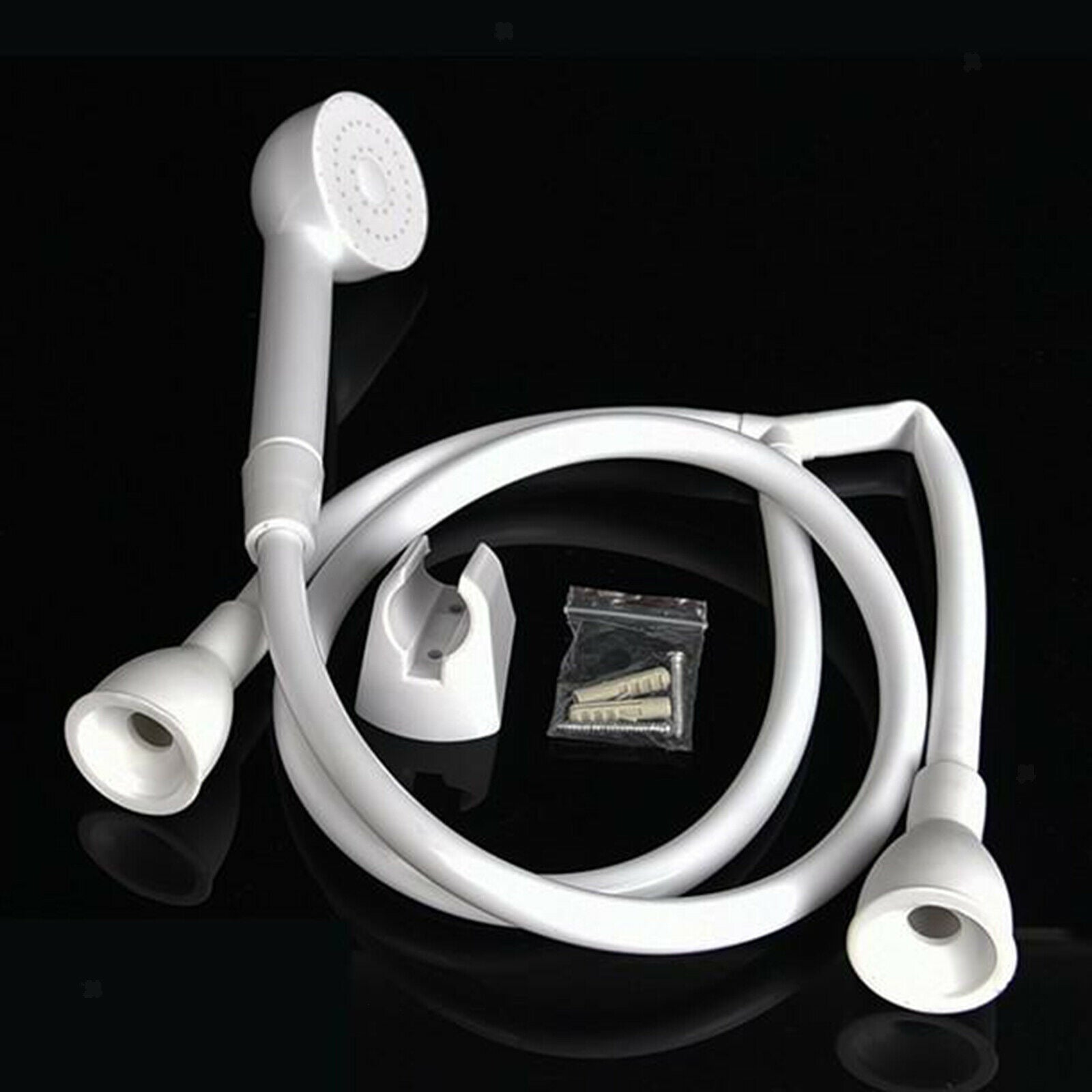 Double Tap Push on Bath Sink Tub Shower Spray Head and Hose Push Fit Pet Cleaner