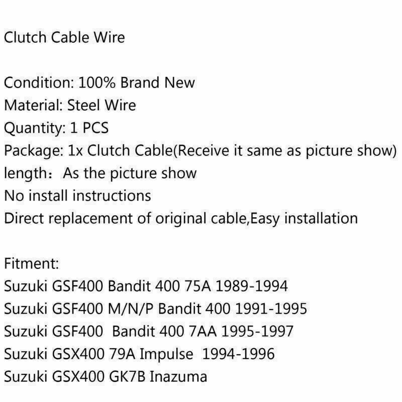 Clutch Cable Fits Suzuki GSX400 79A Impulse 94-96 GSF400 Bandit 7AA 75A M/N/P CN