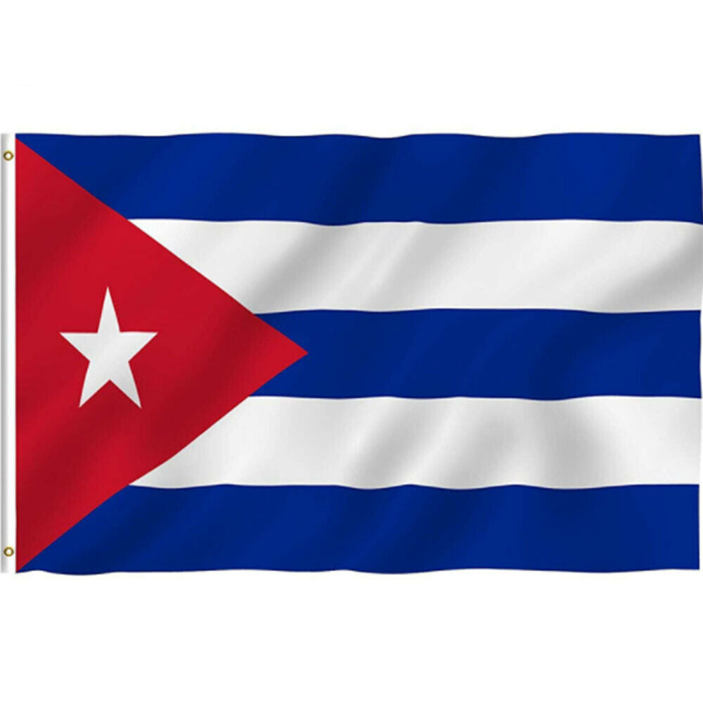 Cuba Flag 90*150cm Hanging Polyester Cuban National Flags with Brass Grommets