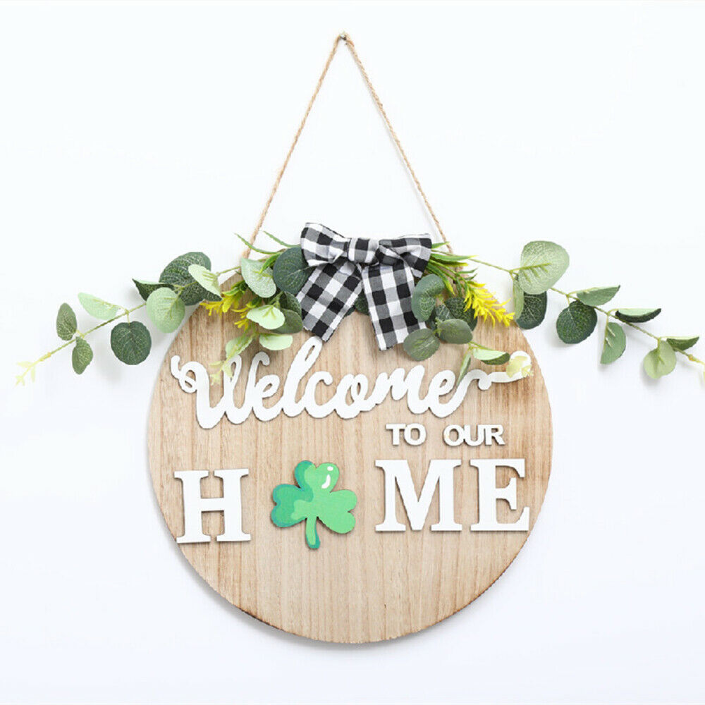 Interchangeable Seasonal Front Door Welcome Sign Wood Sign Hanging Farmhouse