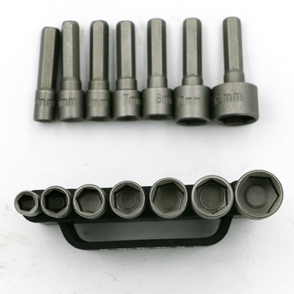 Power Hexagon Socket Set Extension 5-13mm Adapter DIY Household Tools 14pcs