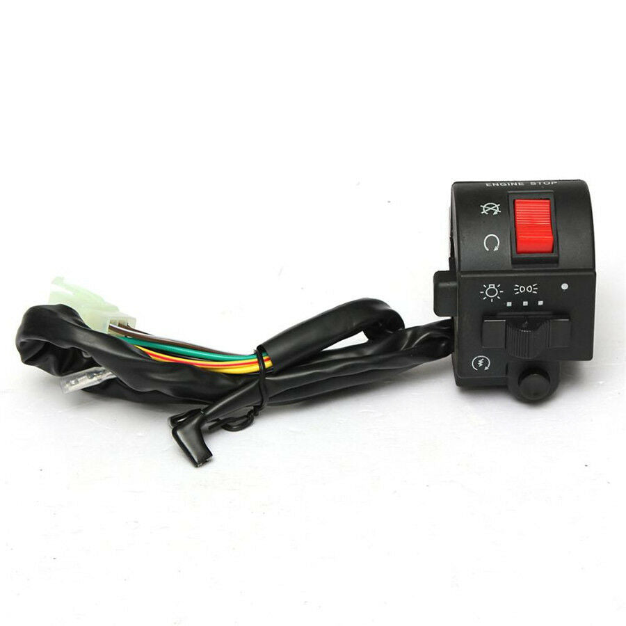 12V Universal 7/8" Motorcycle Handlebar Horn Turn Signal Start Switch For Suzuki