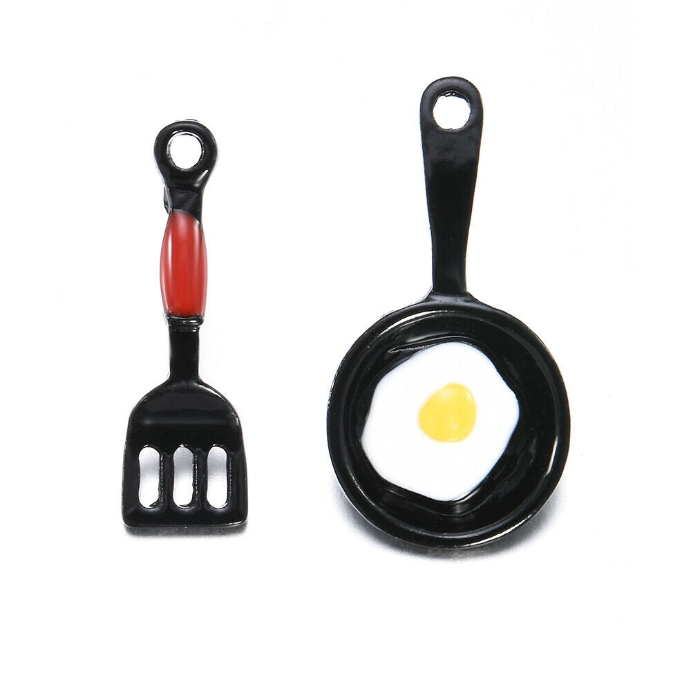 Novelty Asymmetric Stud Earrings Enamel Fried Egg Earrings For Women Jewelry
