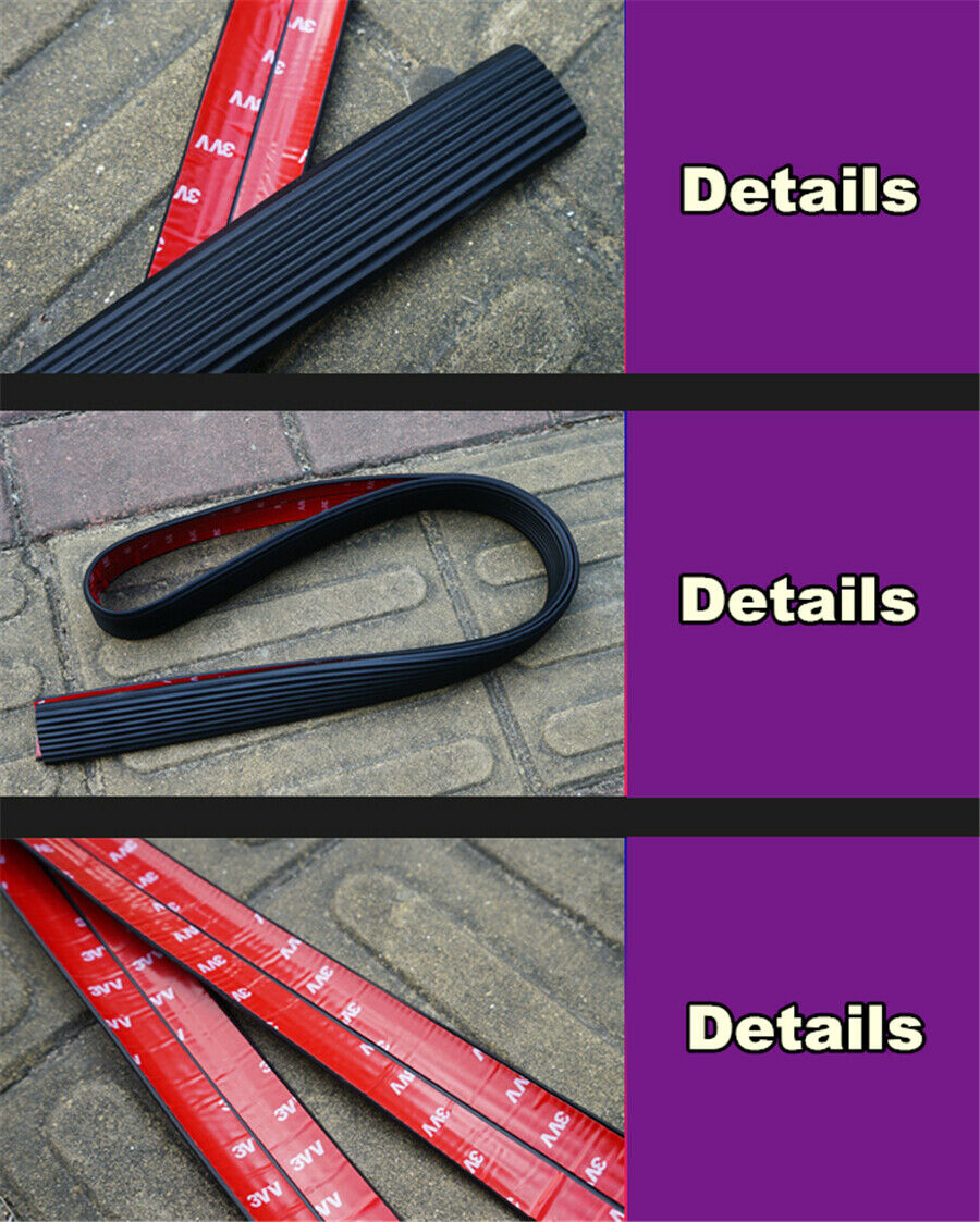 2M Rubber CarSide Skirt Anti-collision Scratch-resistant Protective Strip Rocker