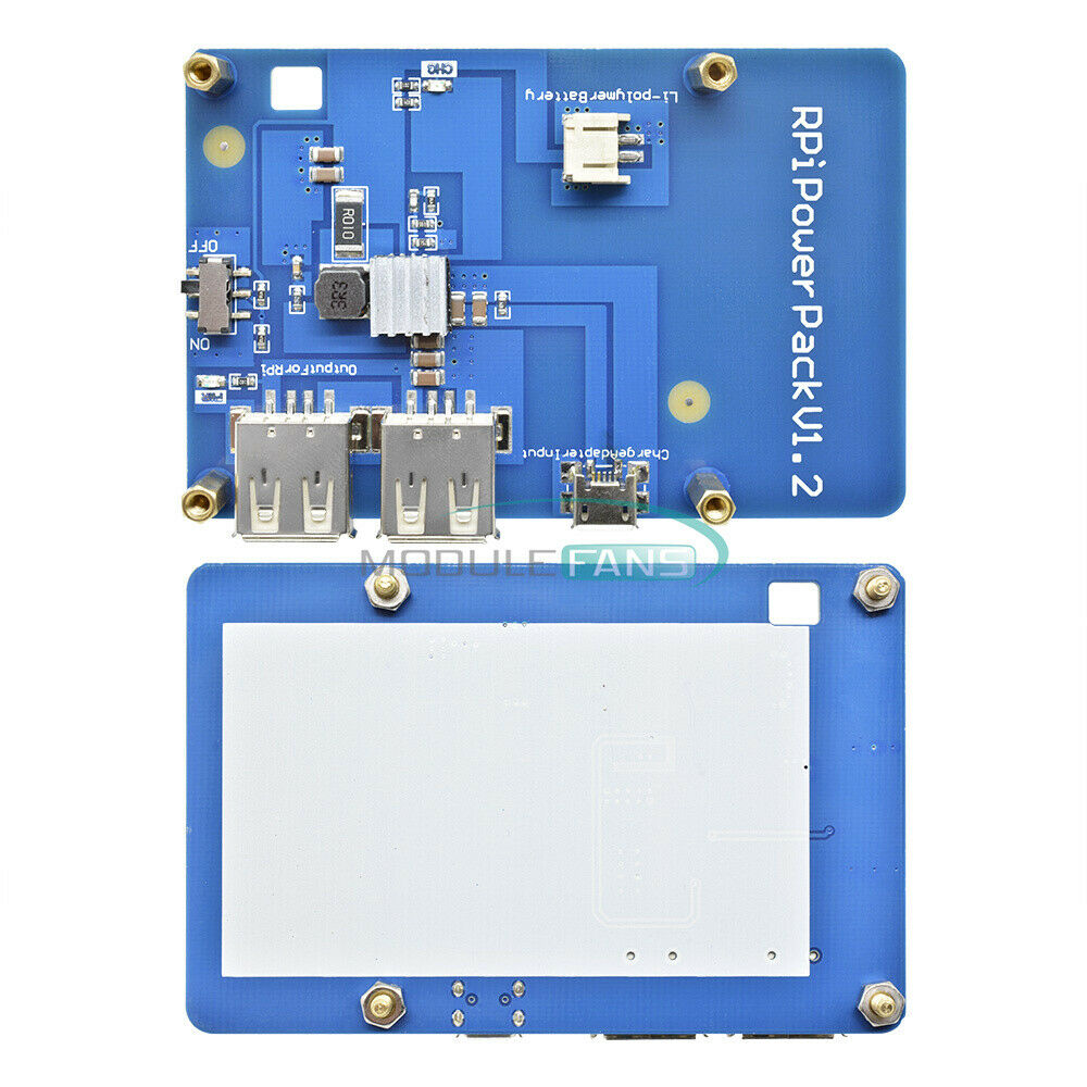 With Dual USB Output Lithium Battery PowerPack Expansion Board for Raspberry Pi3