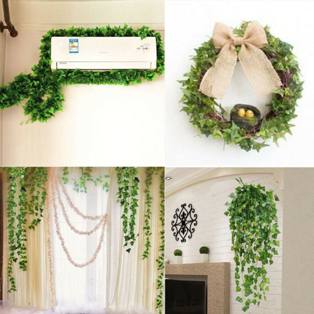 2pcs 220cm Simulation grape leaves Hanging Plants Home Kitchen Wall Decorations