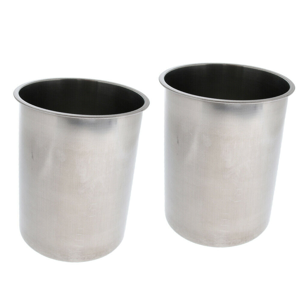 2PCS 2.5L Thickened Stainless Steel Champagne Ice Bucket Wine Cooler Chiller