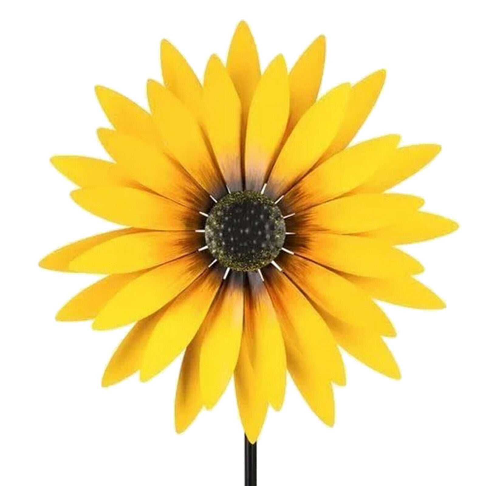 Metal Pinwheel Wind Spinner with Ground Stake Outside Yard Garden Toys