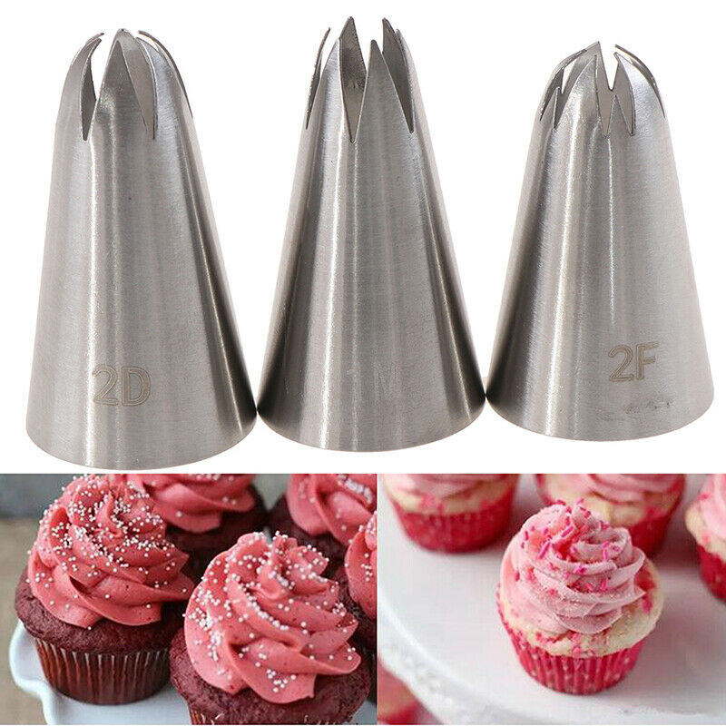 1Set Medium Icing Piping Pastry Nozzle Tips Baking Tool Stainless Steel N.l8
