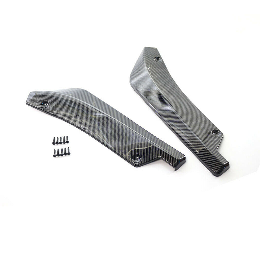 1 Pair Rear Bumper Spoiler Wing Body Kit Car-Styling Trim Cover Carbon Fiber