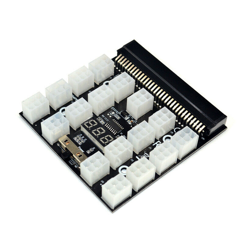 PCI-E 17X6Pin Power Supply Breakout Board Adapter Converter 12V for Ethereum BA6