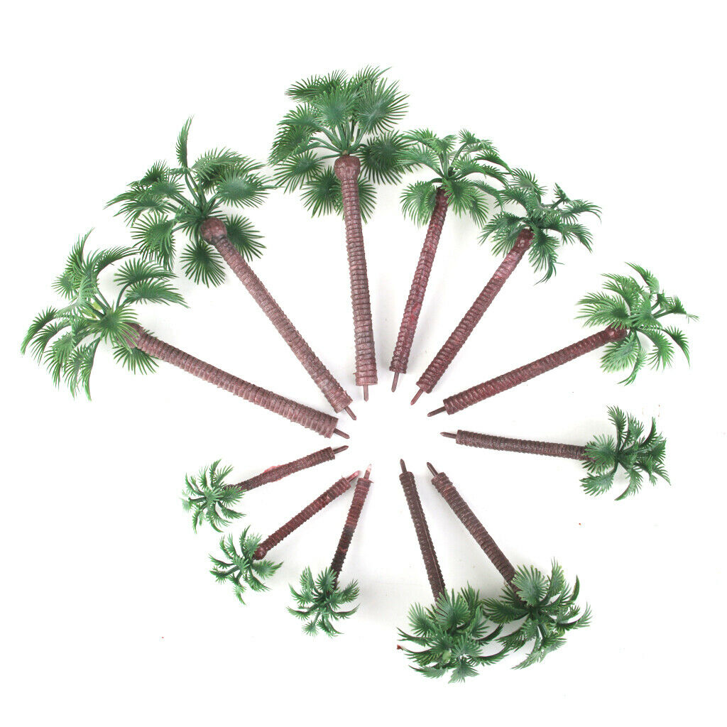 12pcs Grave Railroad Tree Landscape Palm Game Trees