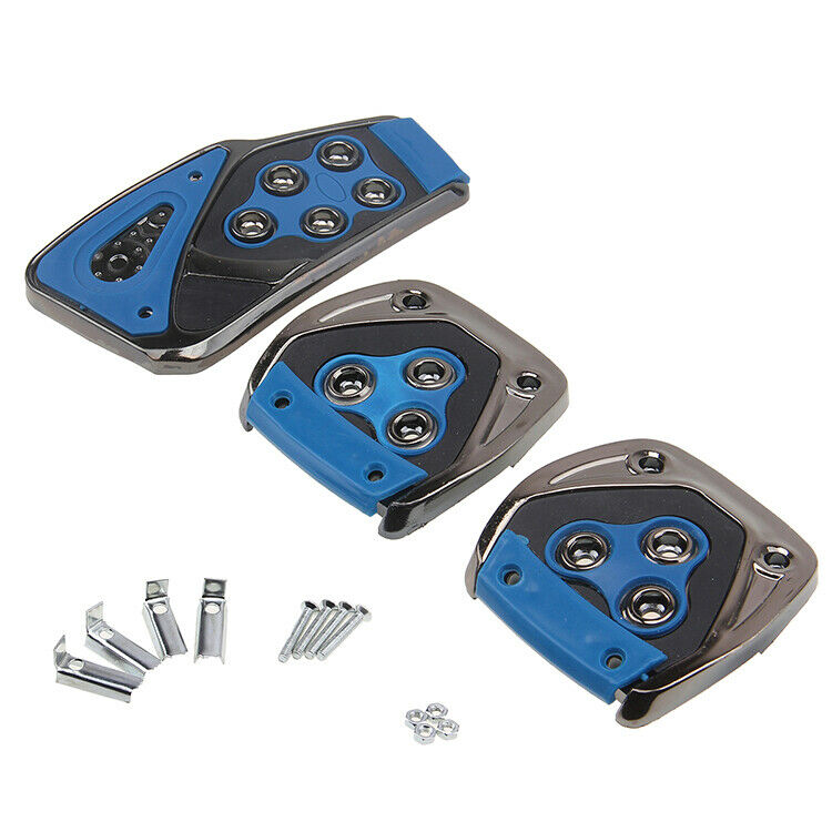 Universal Car Speed Sporty Non-Slip Manual MT Gas Brake Foot Pedal Pad Cover Cap