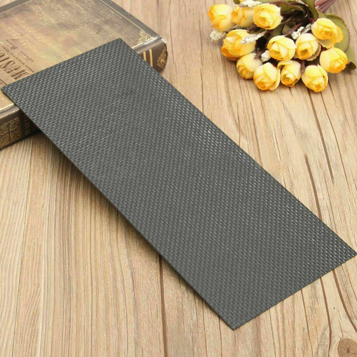 Carbon Fiber Plate Panel Sheet 100% 3K Weave Glossy Plain 100x250x1mm Black L