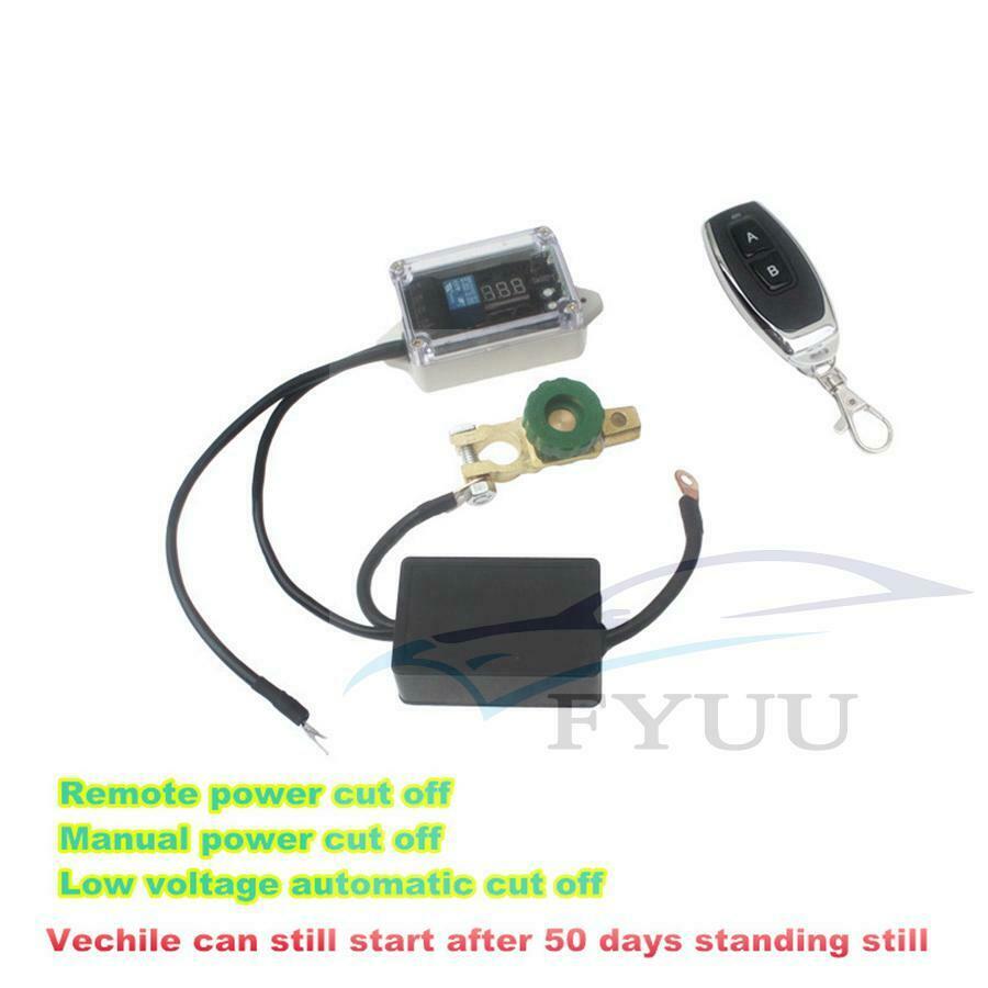 12v Car Battery Disconnect Cut Off Isolator Master Switches Voltmeter Display