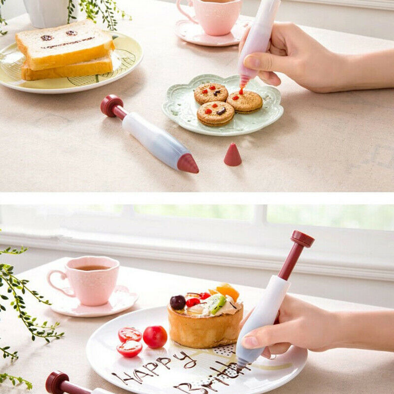 Silicone Fondant Cake Pen Pastry Icing Writing Syringe Baking Decor Diy T.l8