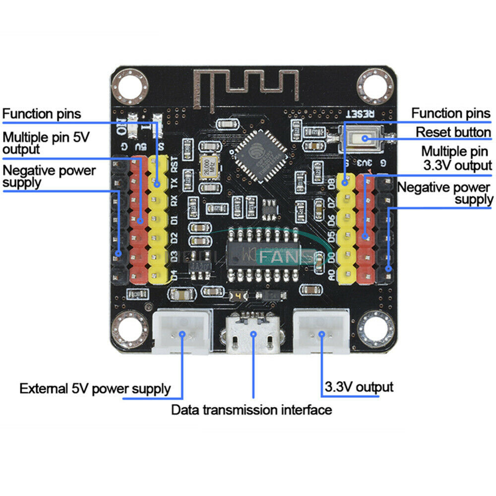 2PCS ESP8285 CH340 Wireless Wifi Development Board for Arduino ESP8266 ESP-12E/F