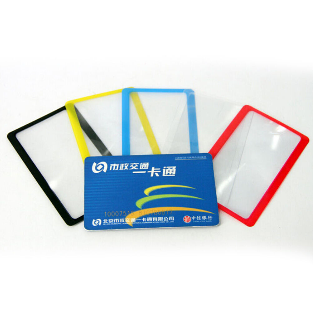 1x Credit Card Size Magnifier Reading Magnifying Glasses Pocket Magnifi.l8