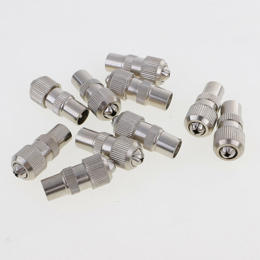 10 Pieces RF Male Plug Connector For Cable TV