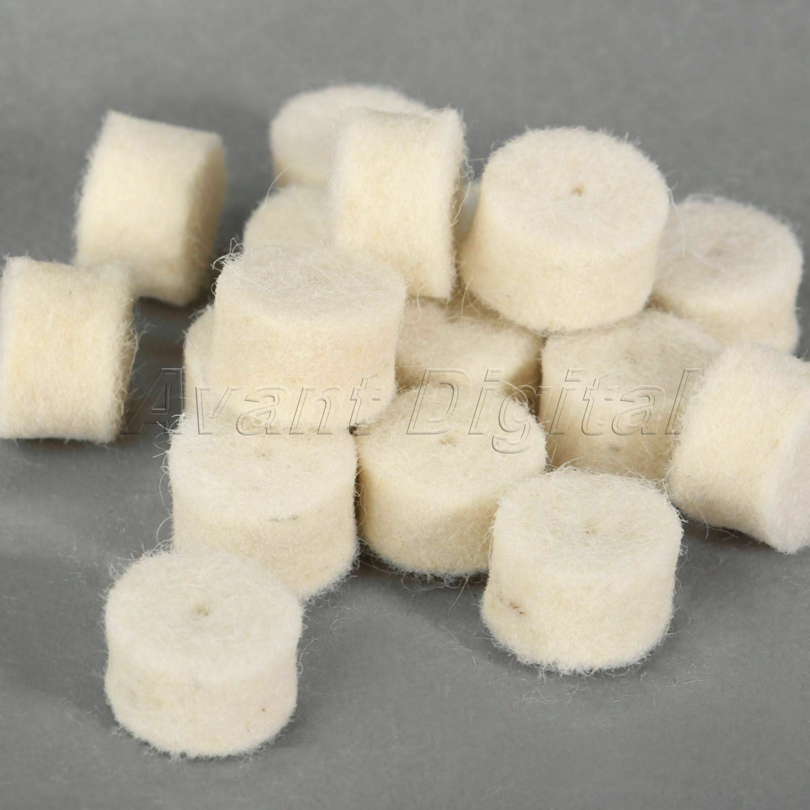 76Pcs Soft Felt Wool Buffing Polish Wheel Pads Burr Shank Rotary Tool with Paste