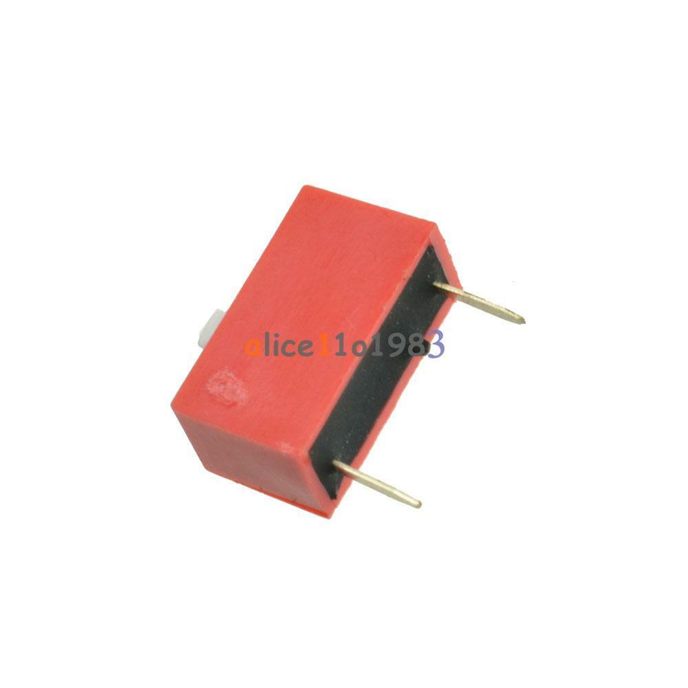 20Pcs Slide Type Switch Module 1-Bit 2.54mm 1 Position Way DIP Red Pitch