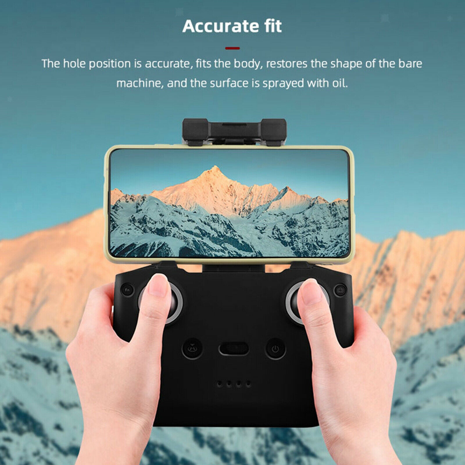 1x Silicone Case Cover For DJI Mavic Air 2 Mini 2 Remote Control Drone Black