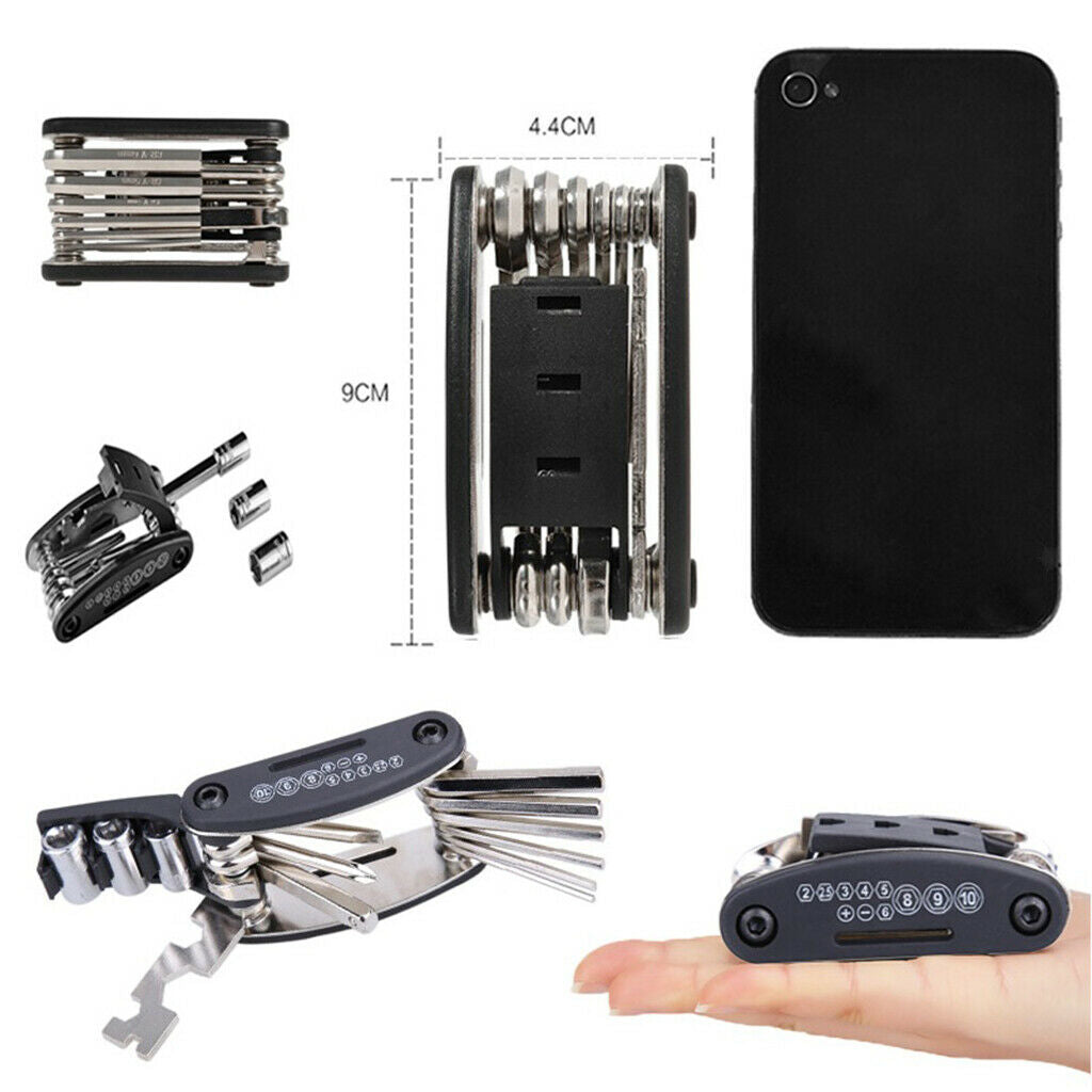 16 in 1 Multi-Function Bike Bicycle Cycling Mechanic Repair Tool Kit