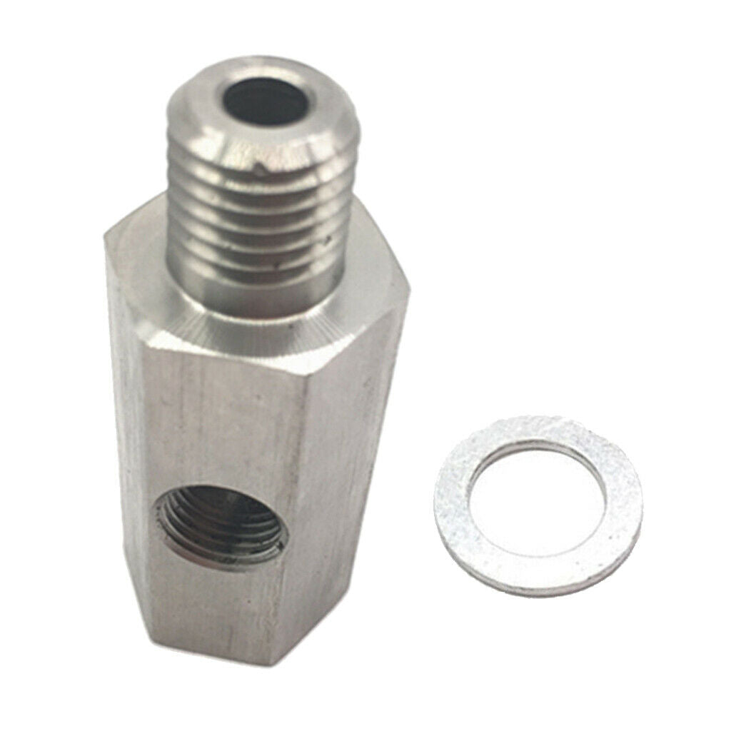1/8" Oil Pressure Sensor Tee to NPT Adapter Turbo Supply Feed Line Gauge