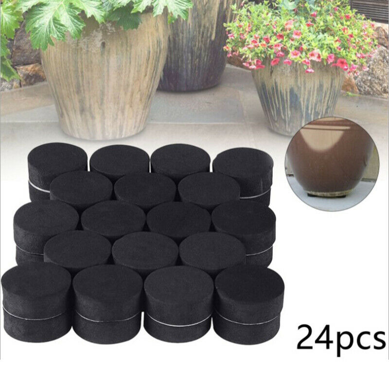 24Pcs Flower Plant Pot Feet Risers Rubber Pot Mat Invisible Plant Pots Risers DF